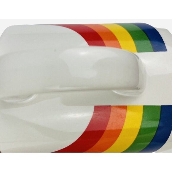 Vintage 1980s Rainbow Mug Korea FTDA Stranger Things Pride Gay Queer Gift 80s - Picture 10 of 11